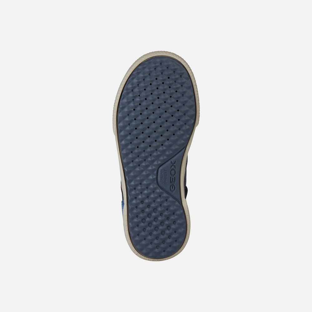 Geox Erkek Çocuk Spor Ayakkabı Lacivert/Kahverengi - Poseido - WYZ-849170